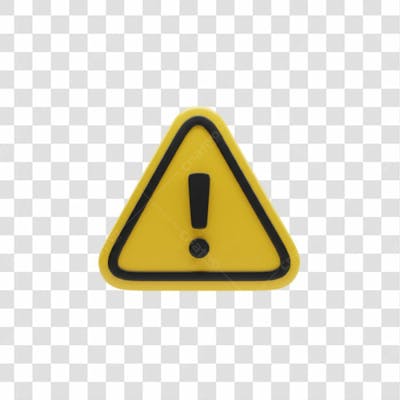 3D Icon Alerta Png Transparente