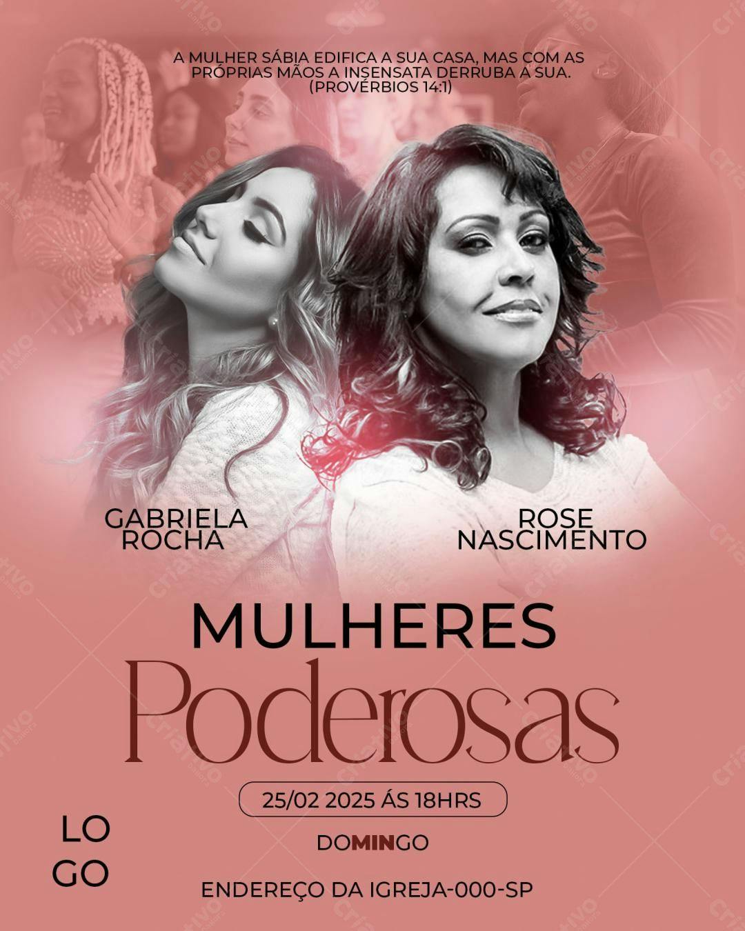 Flyer para Evento Mulheres Poderosas PSD Editável
