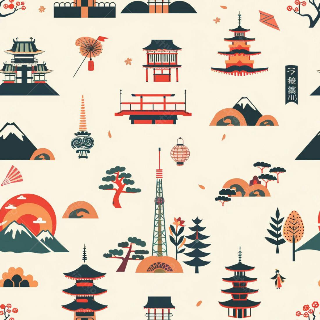 Textura Japão Tradicional para Fundo