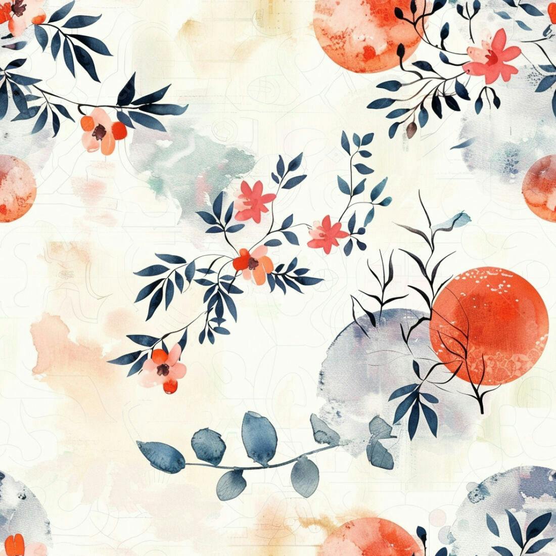 Textura floral aquarela para papel de parede