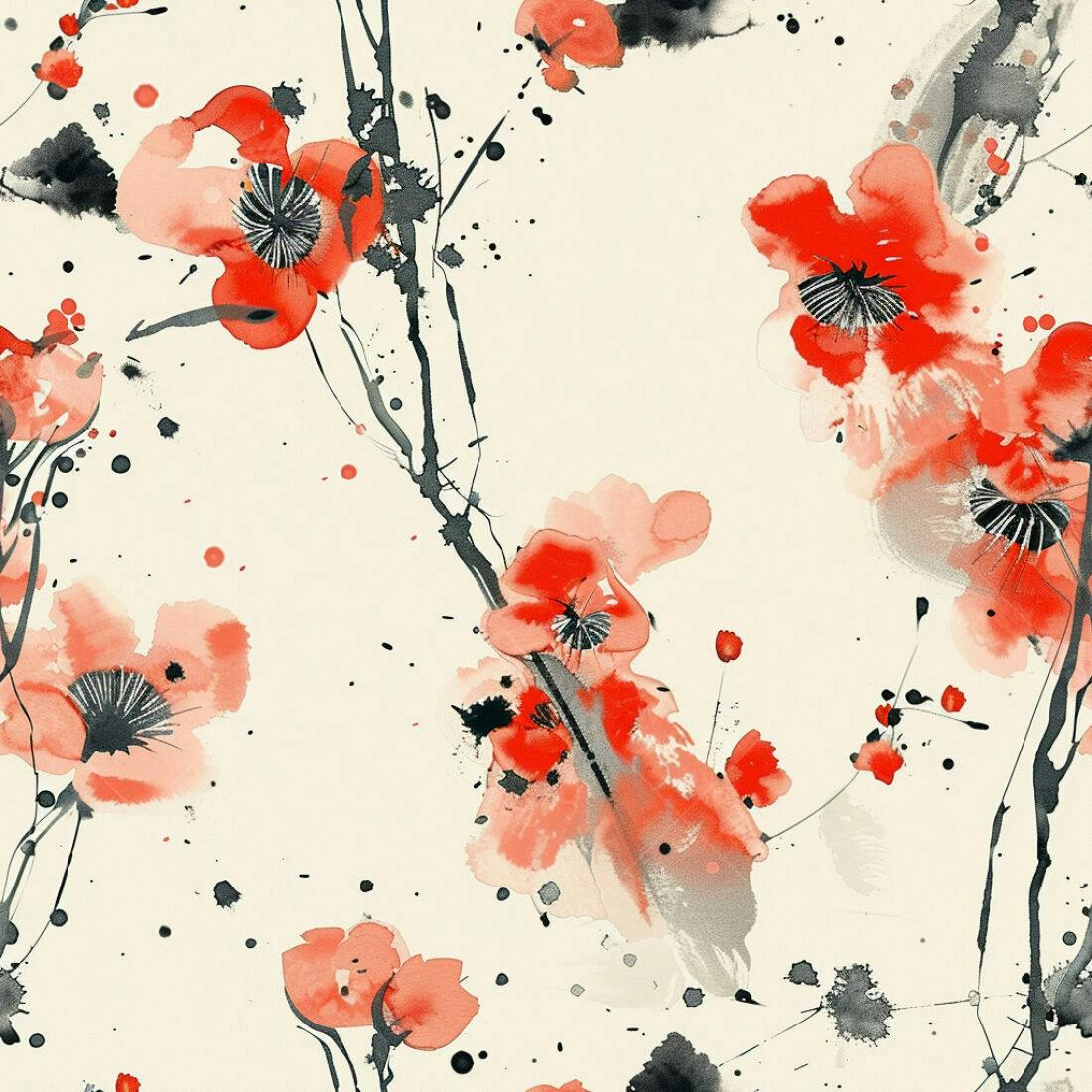 Textura floral aquarela para papel de parede
