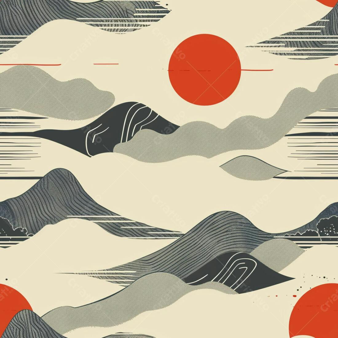 Textura Paisagem Oriental para Fundo