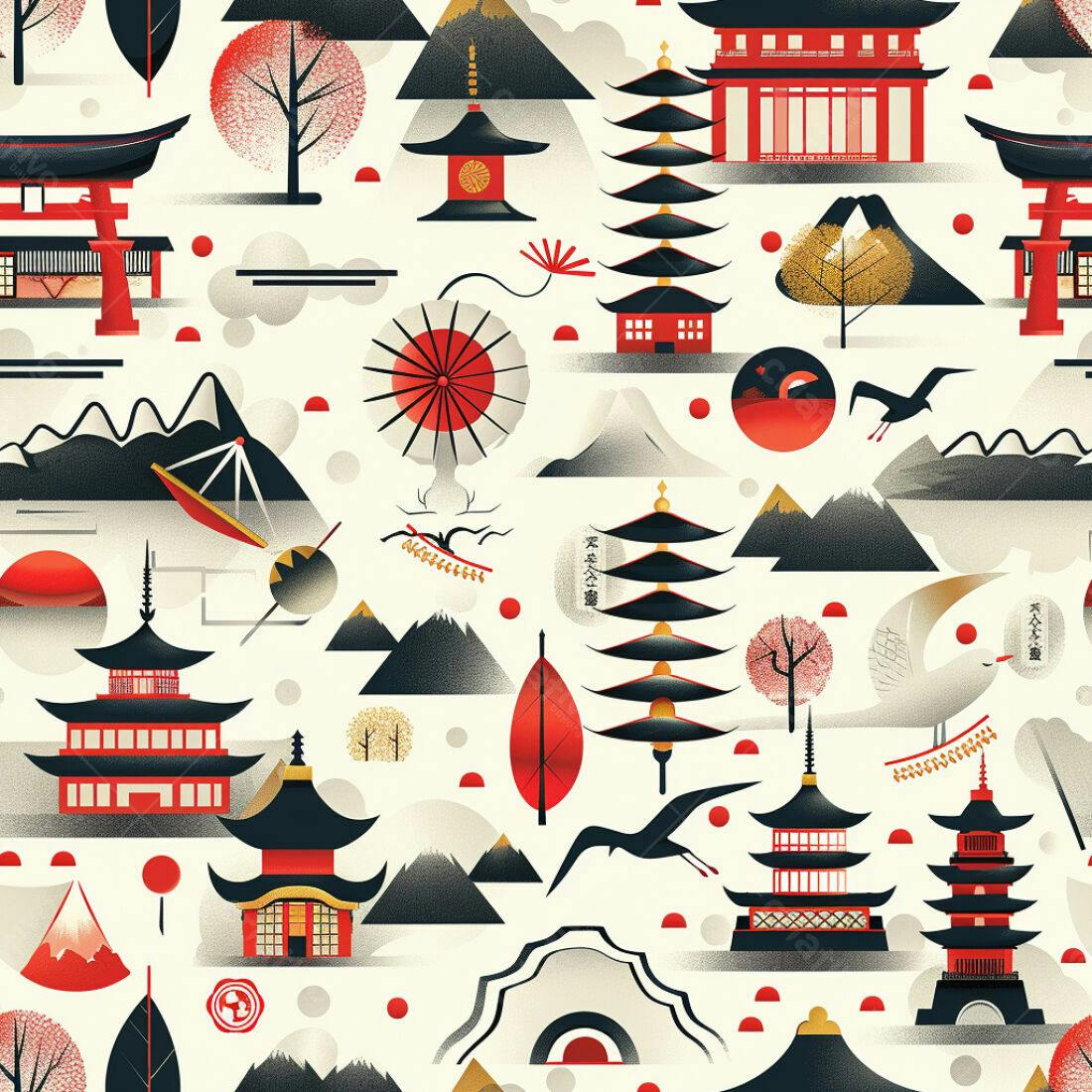 Textura Japonesa para Fundo Moderno