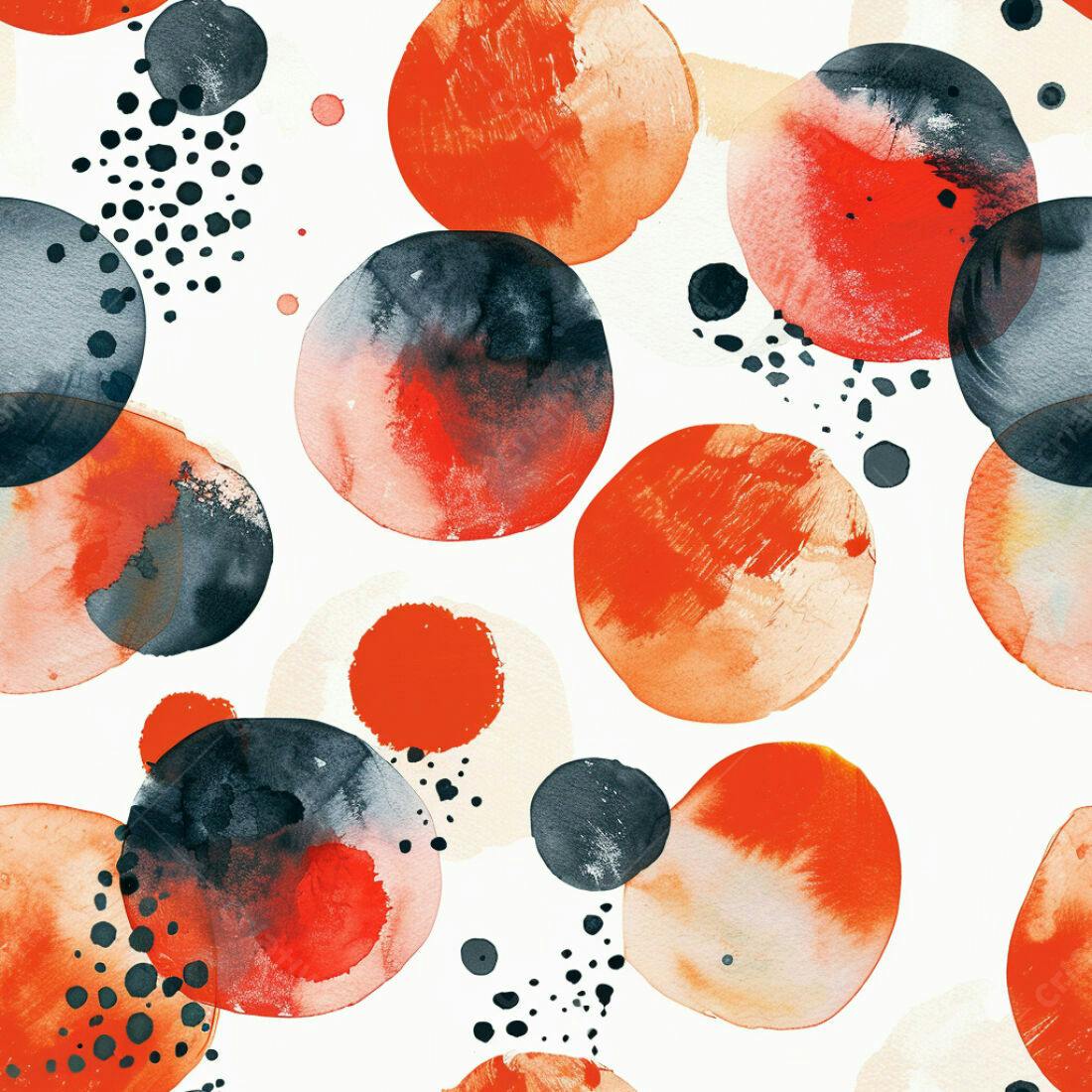 Textura Abstrata Círculos Vermelho e Preto para Fundo