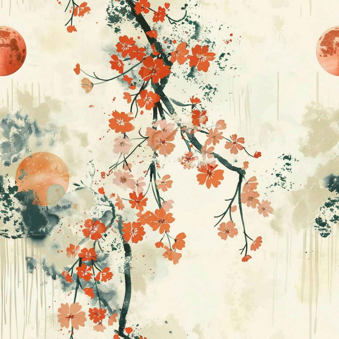 Textura floral aquarela para papel de parede