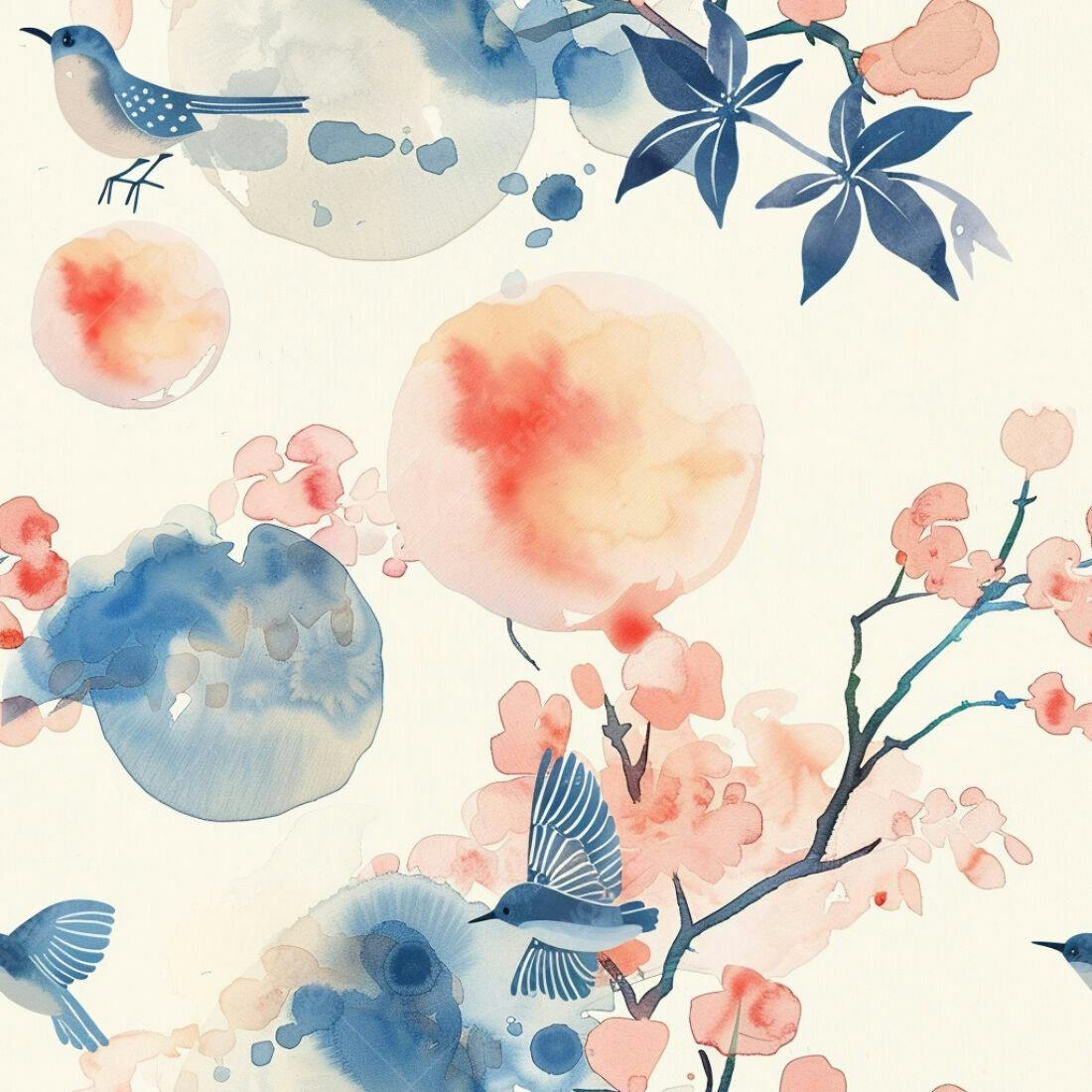 Textura aquarela floral para papel de parede
