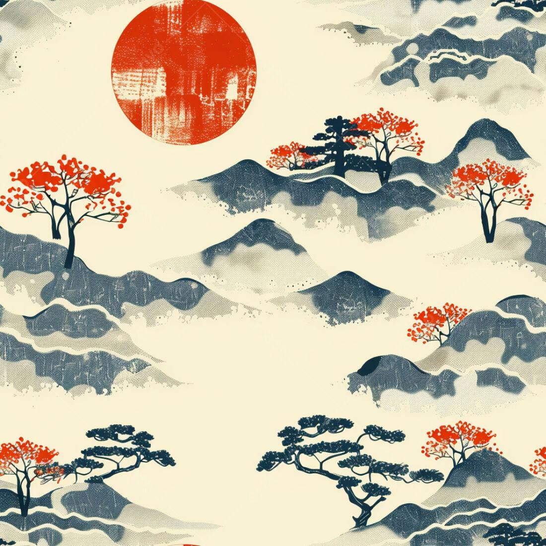 Textura paisagem japonesa para papel de parede