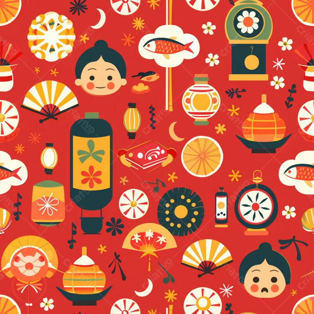 Textura Padrão Japonês para Fundo