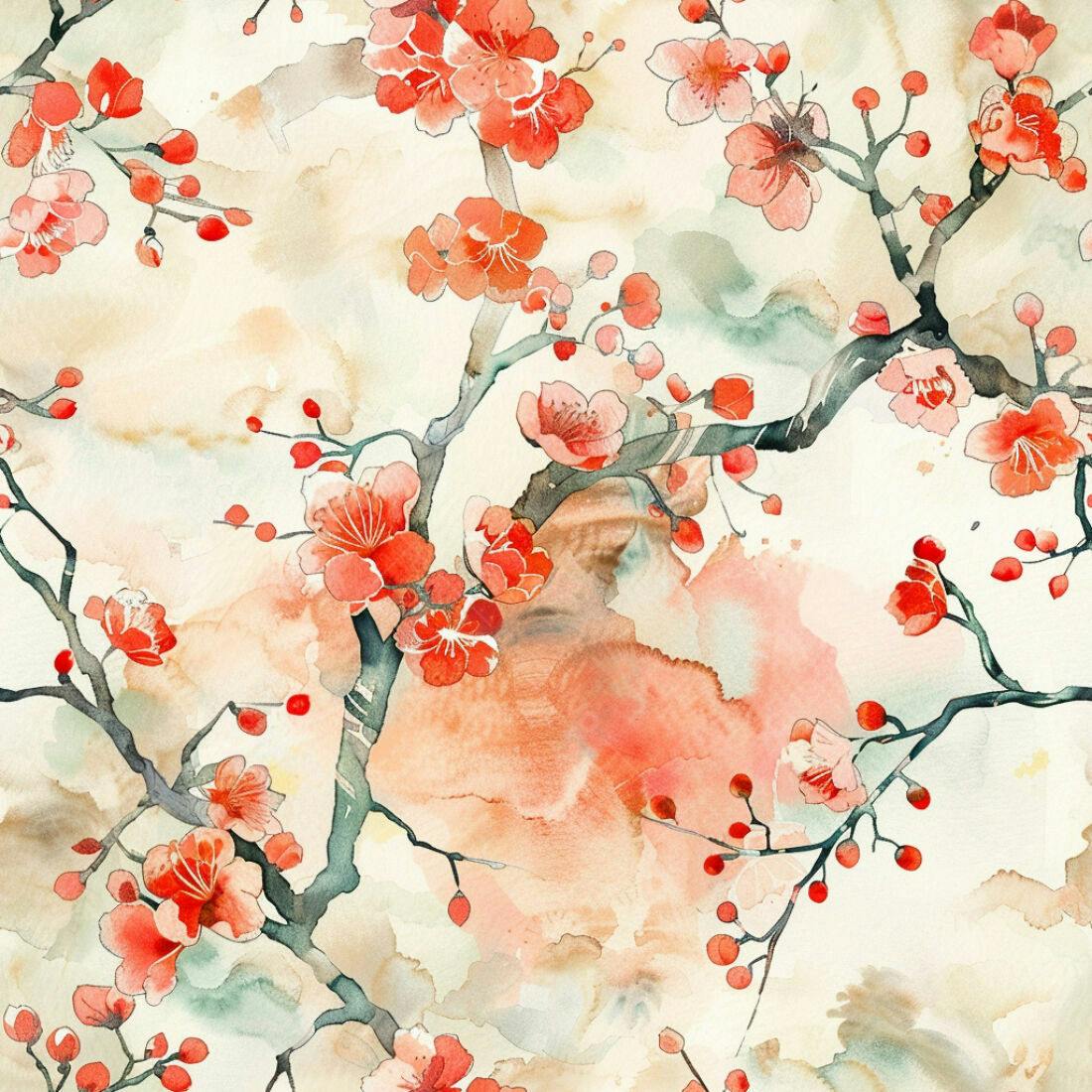 Textura Flores Cerejeira para Fundo