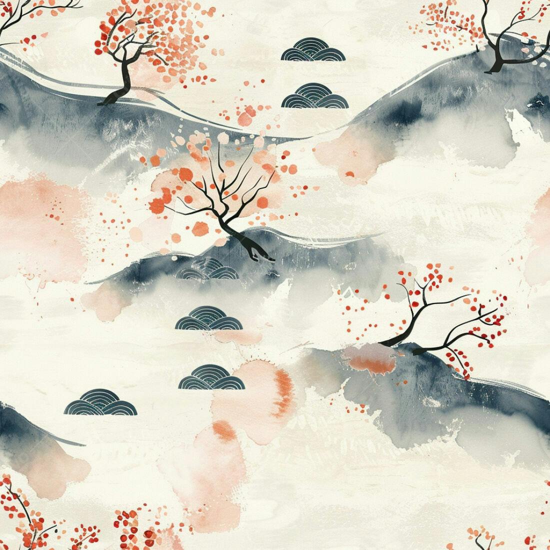 Textura paisagem aquarela para papel de parede
