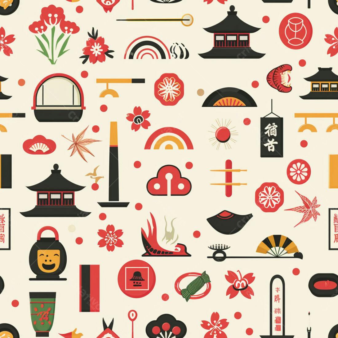 Textura Padrão Japonês para Fundo