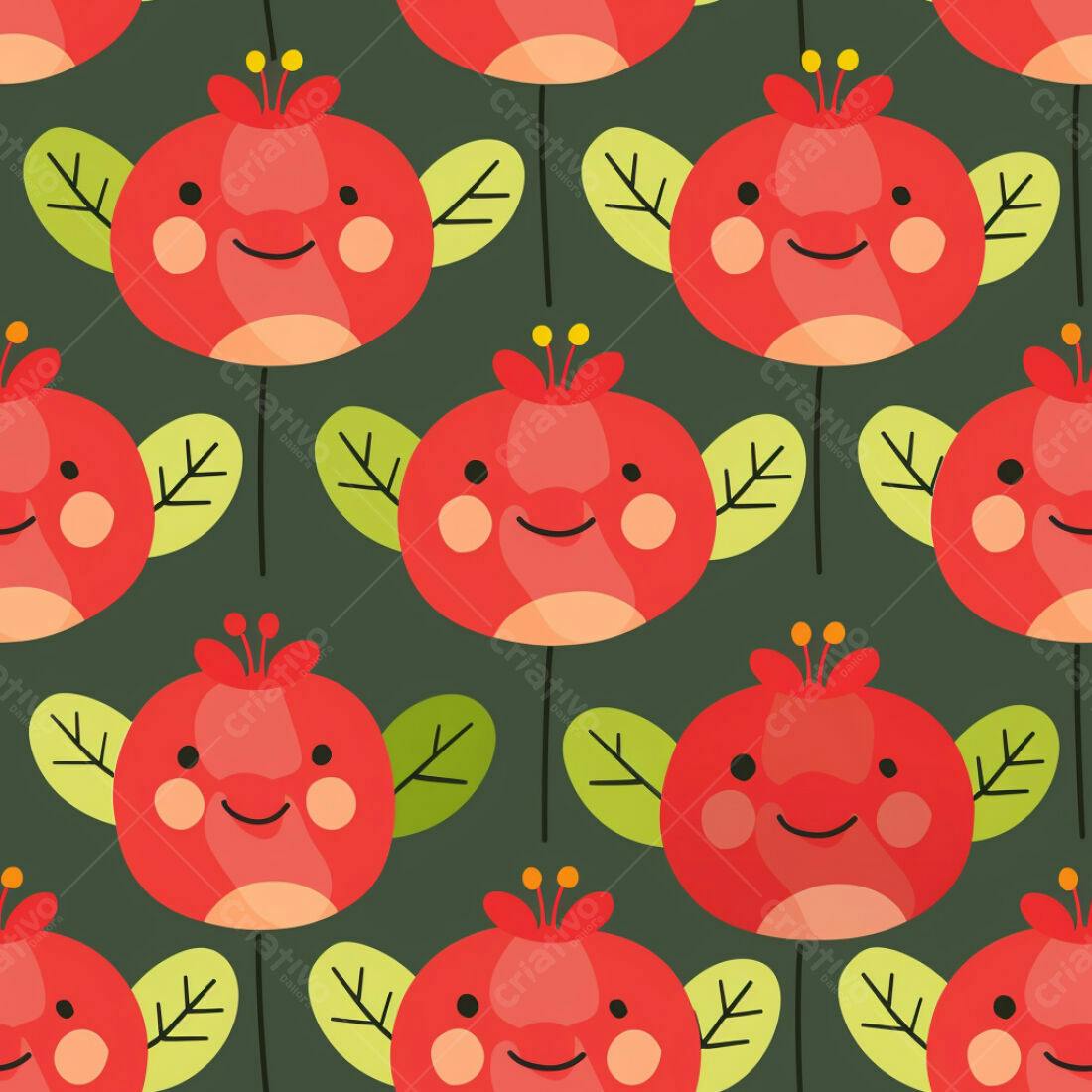 Textura floral vermelha alegre para fundo