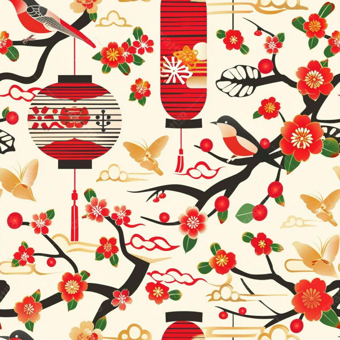 Textura Padrão Japonês para Fundo