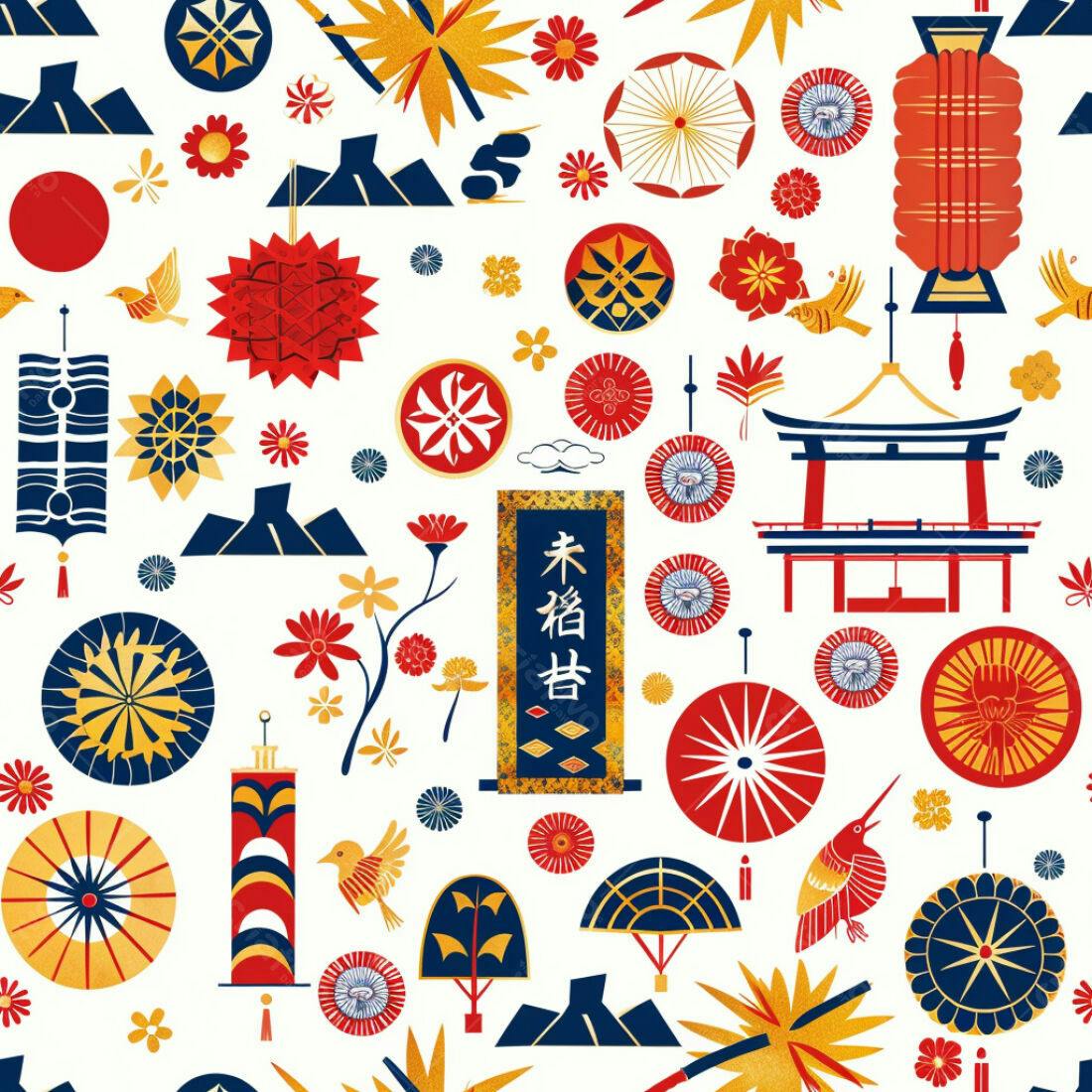 Textura Padrão Japonês para Fundo