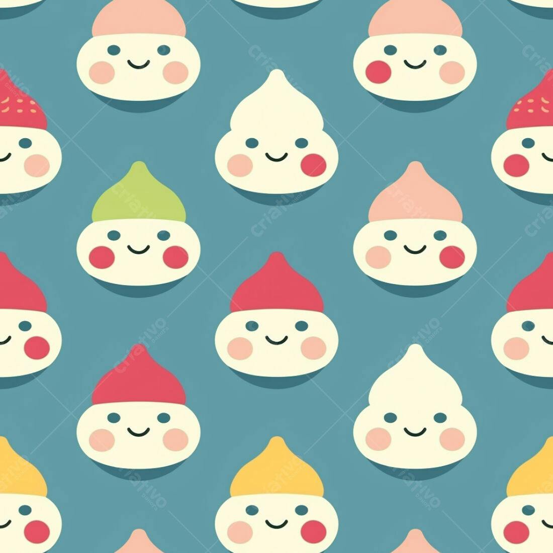 Textura Padrão Fofo para Fundo Infantil