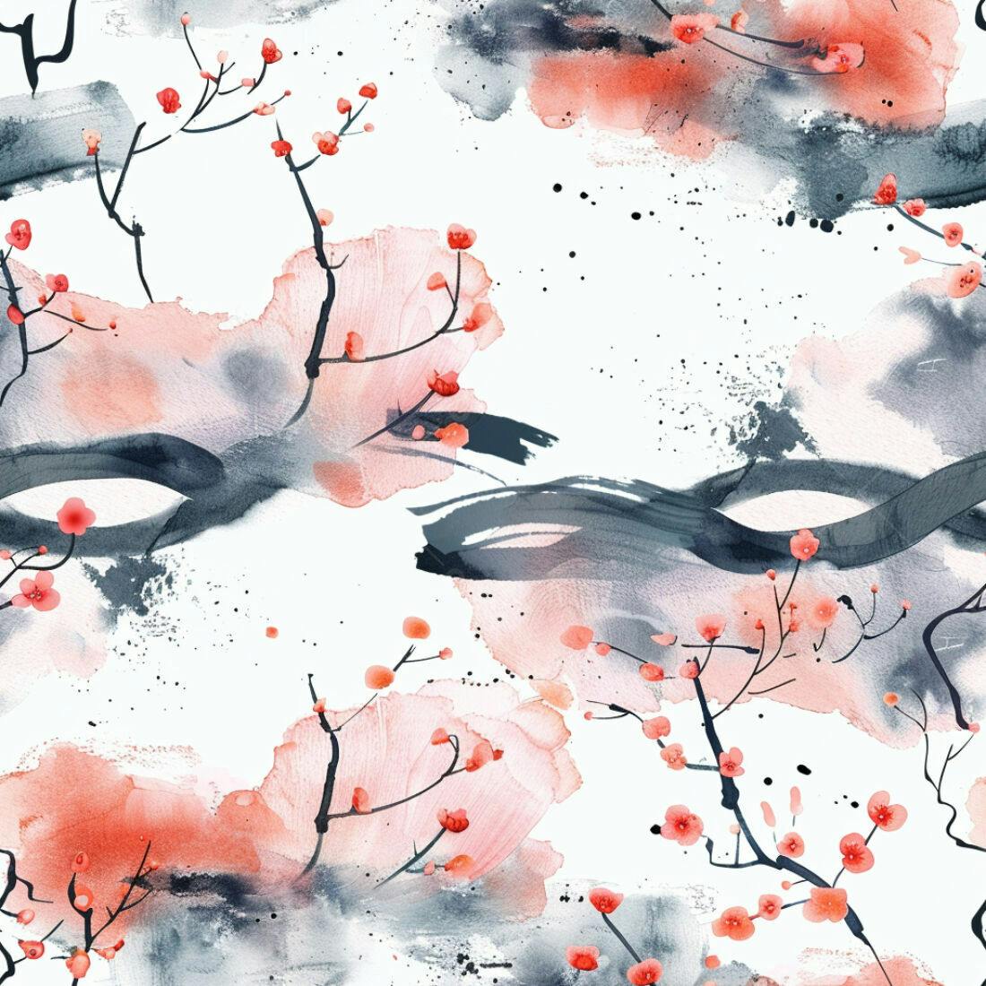 Textura floral aquarela para fundo