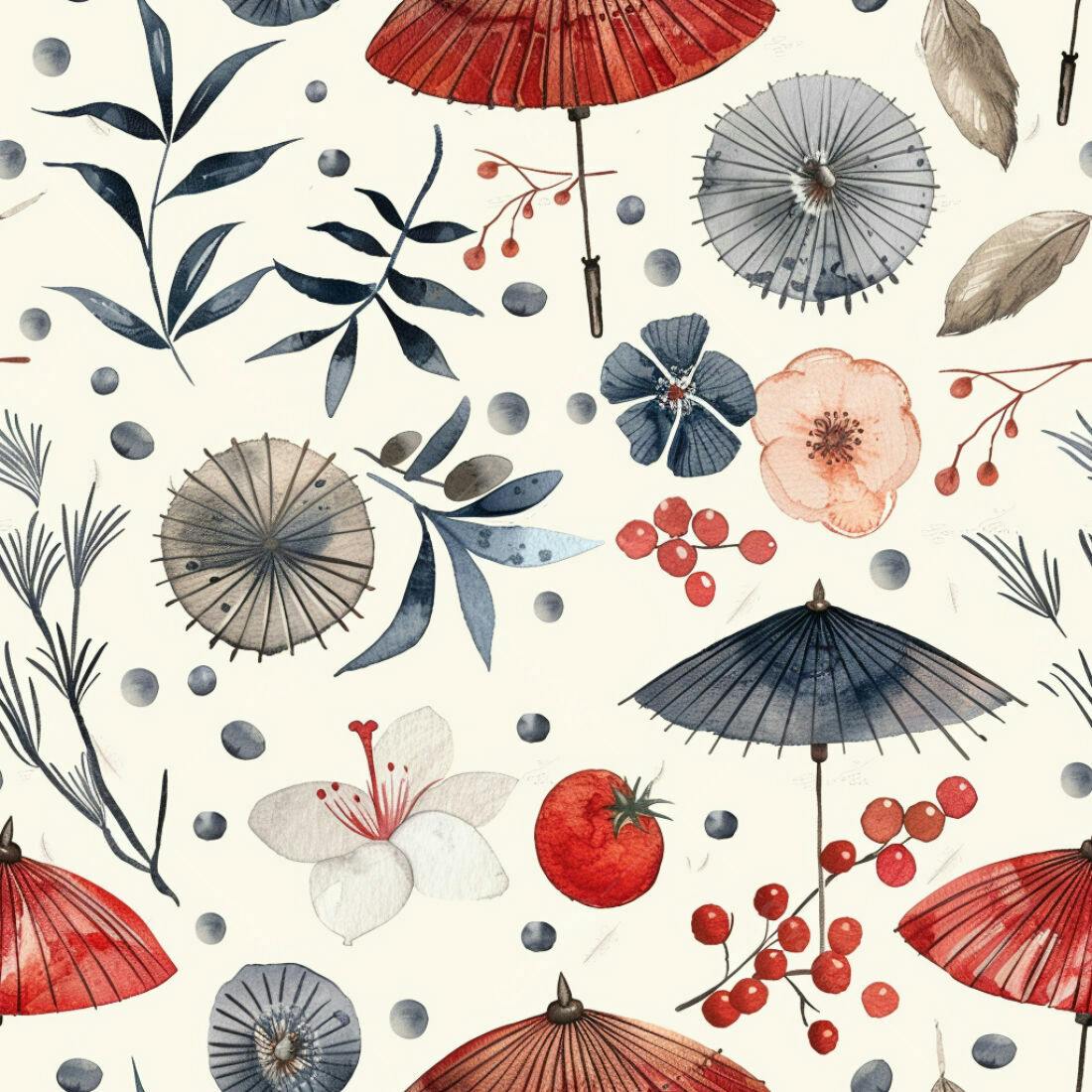 Textura floral japonesa para papel de parede