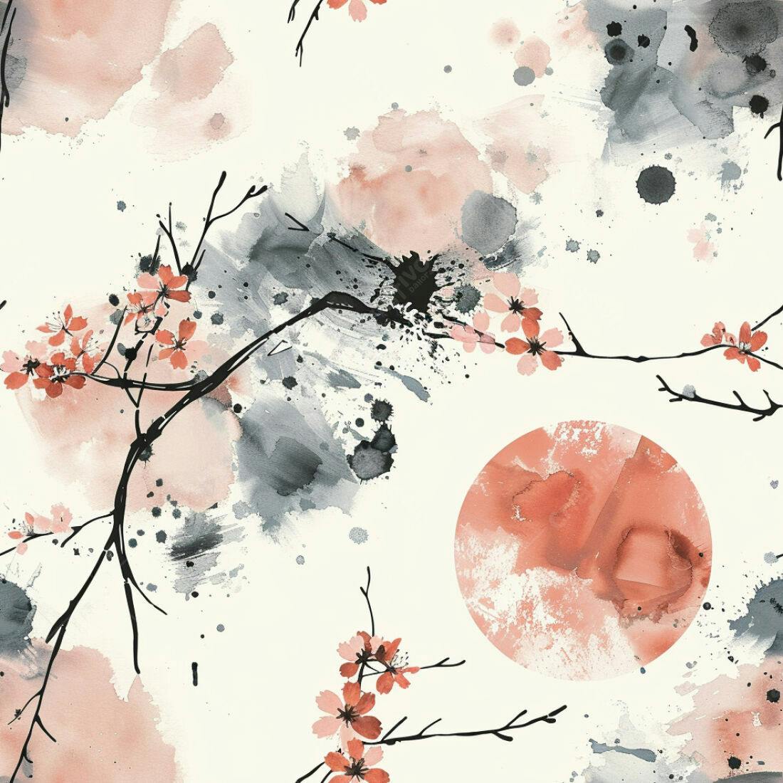Textura floral aquarela para papel de parede