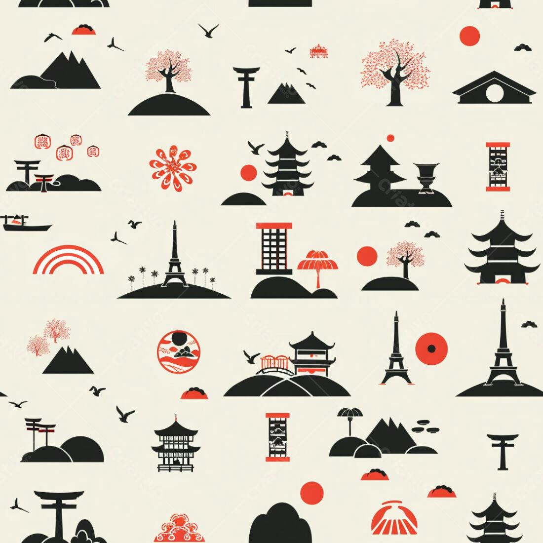 Textura Padrão Japonês para Fundo