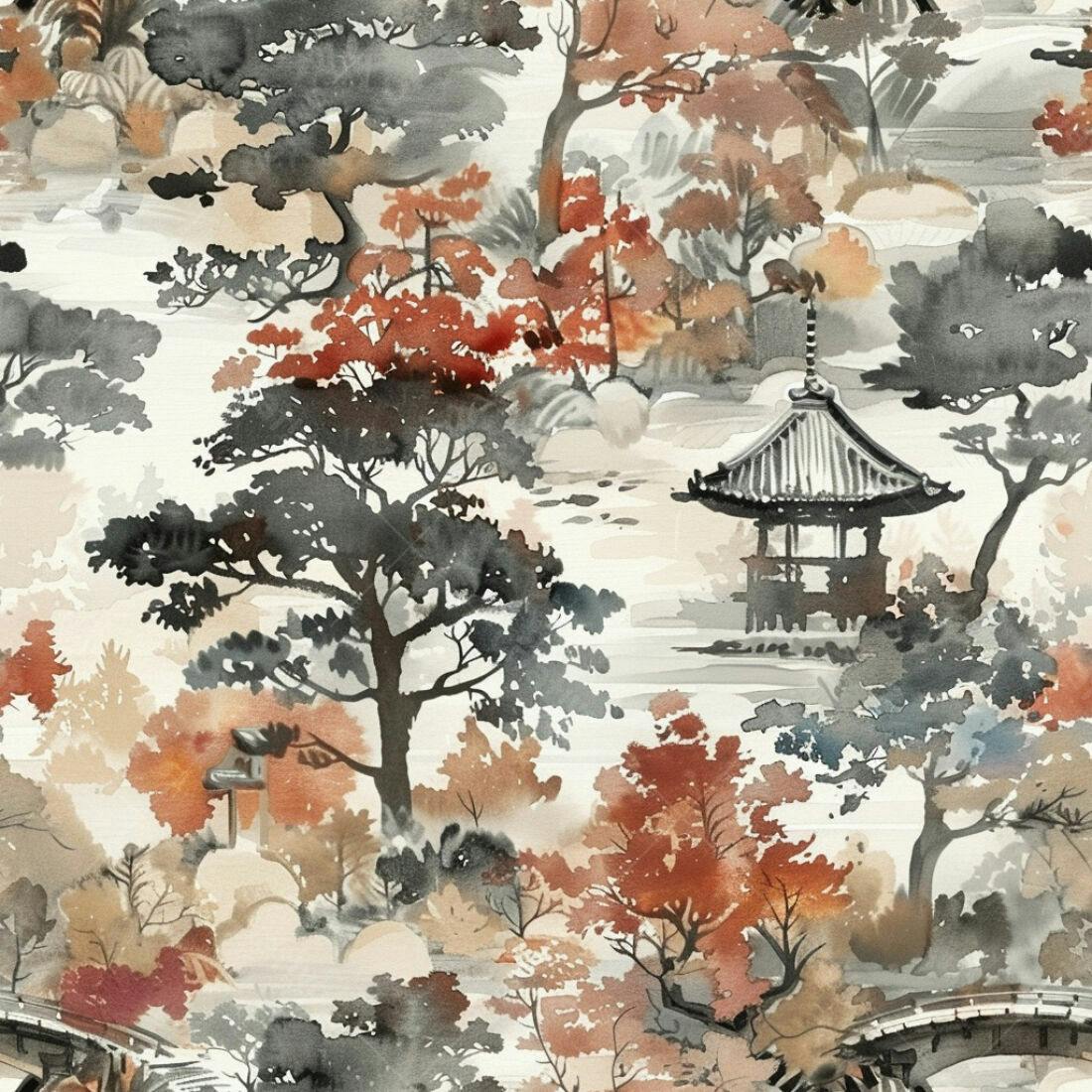 Textura paisagem japonesa para papel de parede