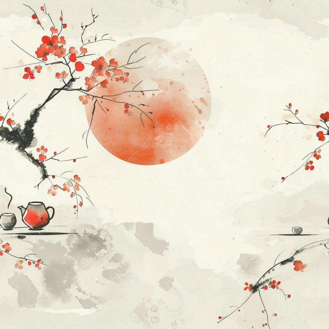 Textura aquarela floral para fundo zen