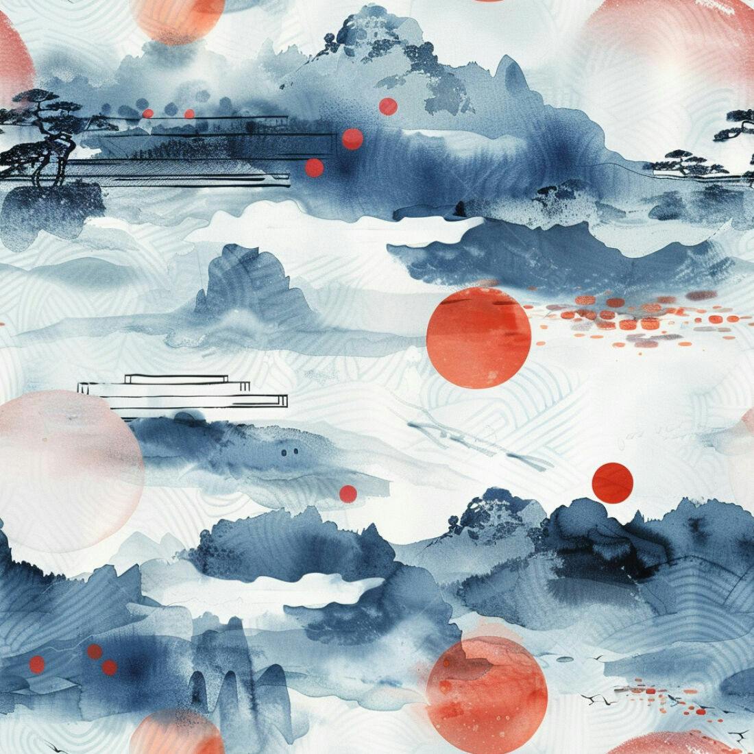 Textura paisagem aquarela azul para fundo