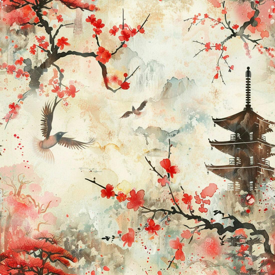 Textura aquarela japonesa para papel de parede