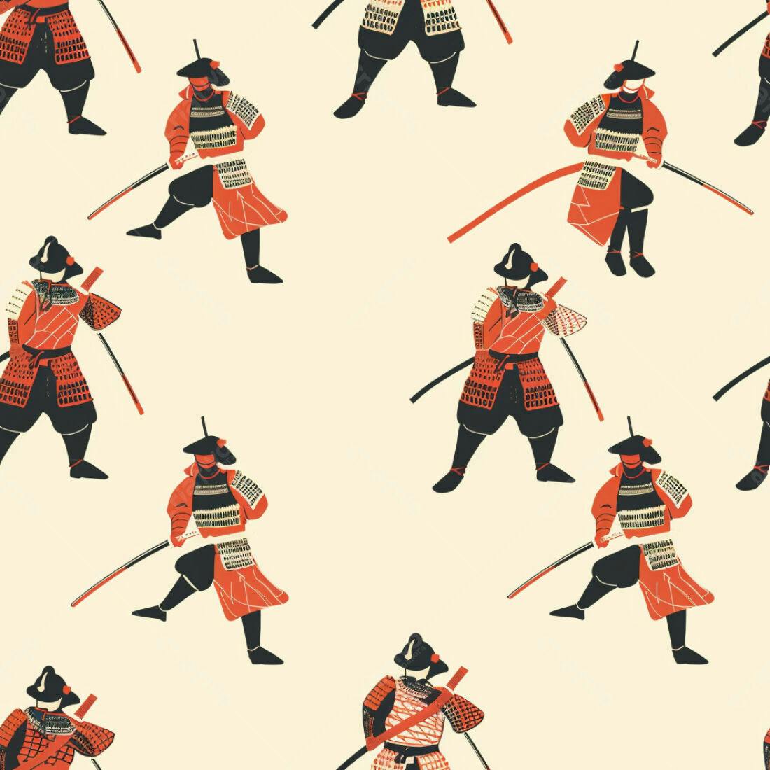Textura Samurai Vermelho para Papel de Parede