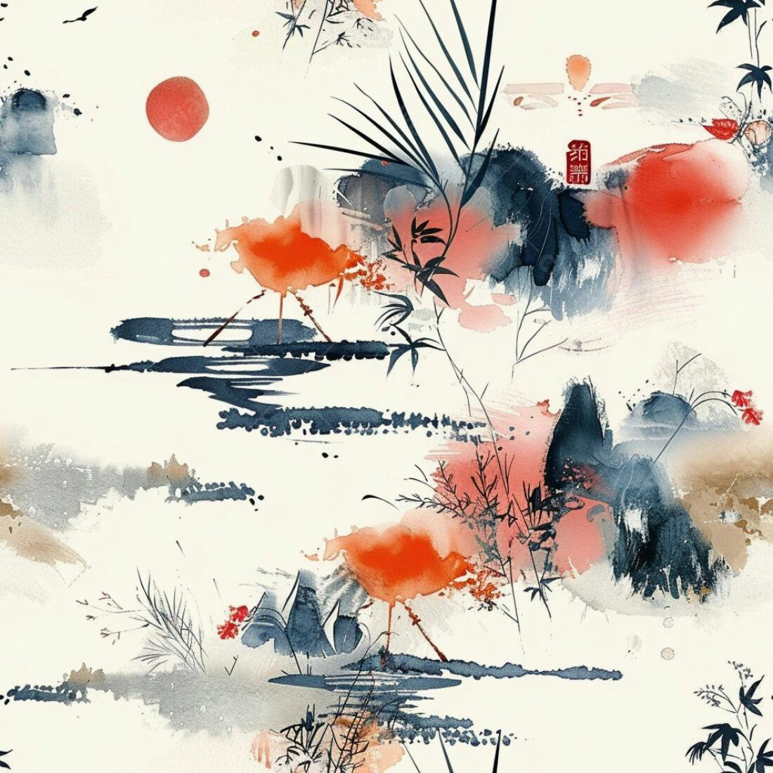 Textura aquarela japonesa para papel de parede