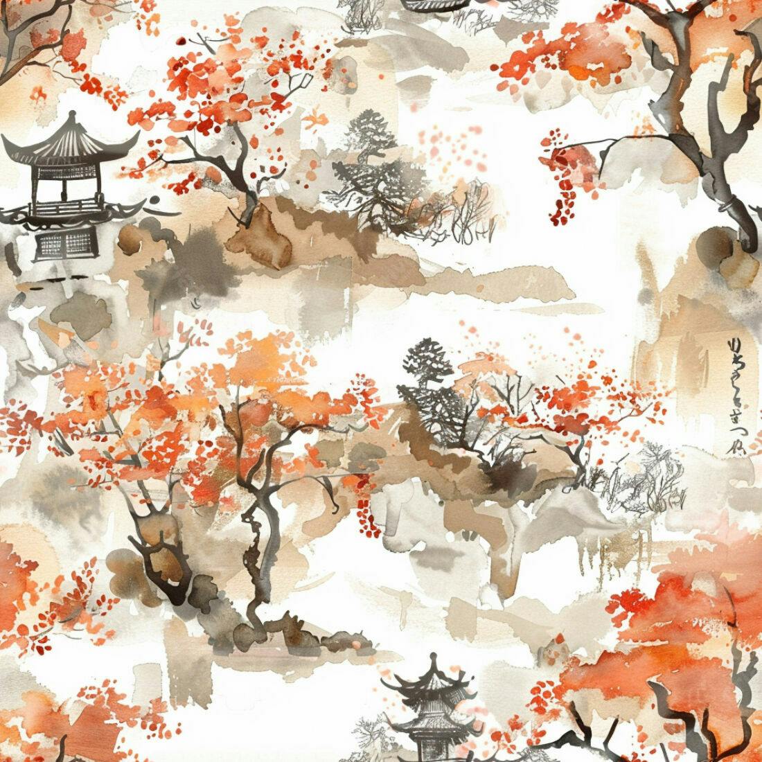 Textura paisagem japonesa para papel de parede