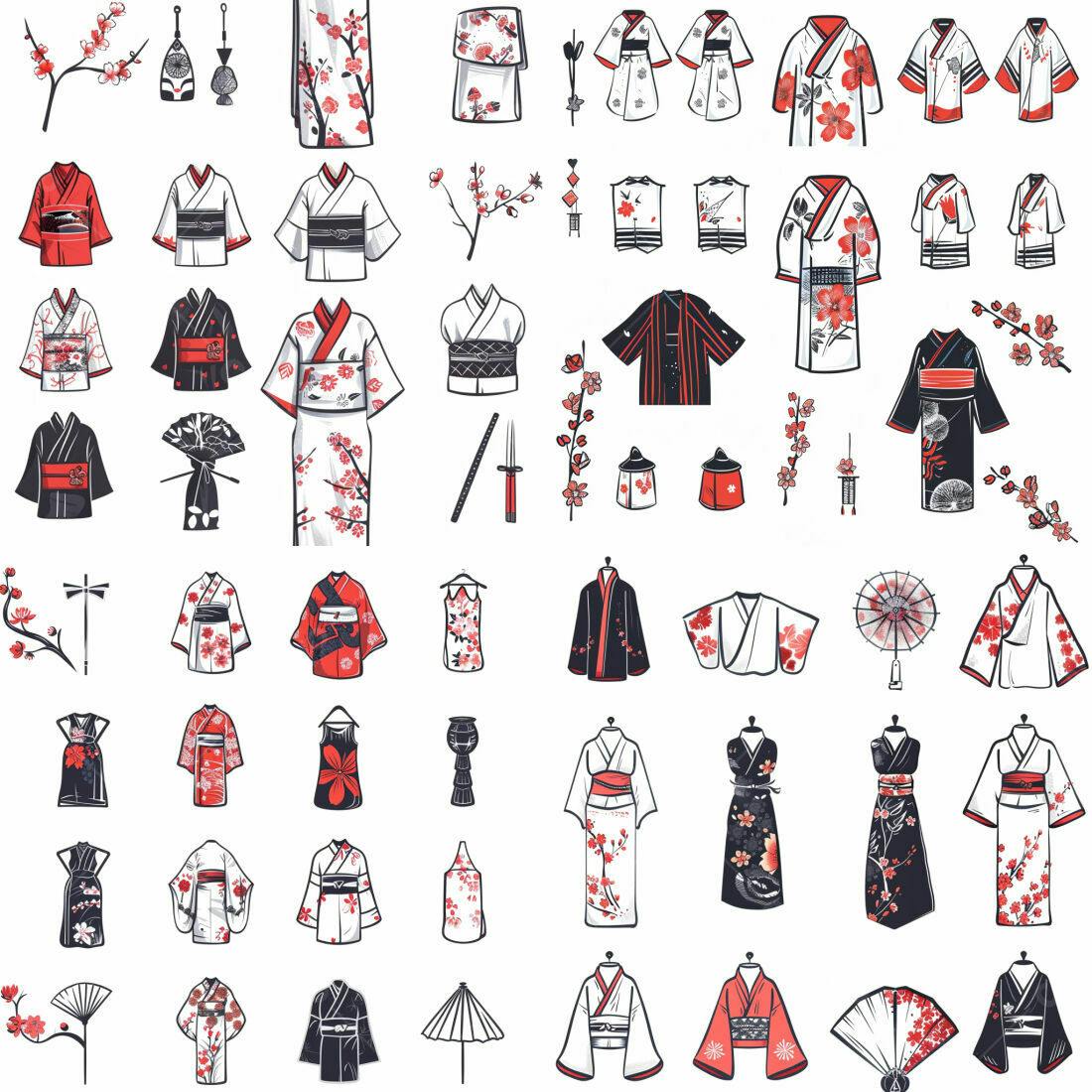 Textura Kimono Japonês para Fundo