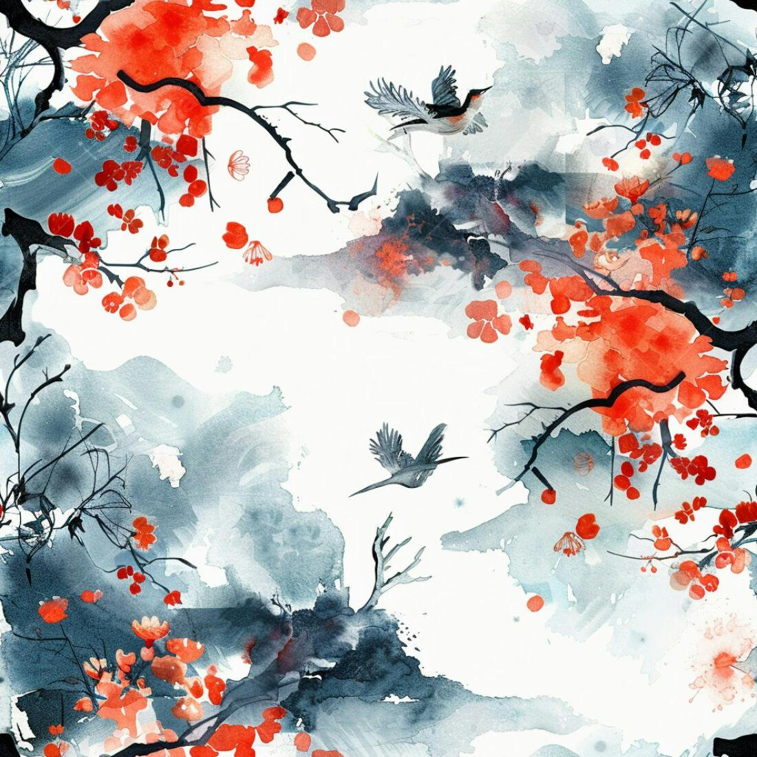 Textura aquarela floral para papel de parede