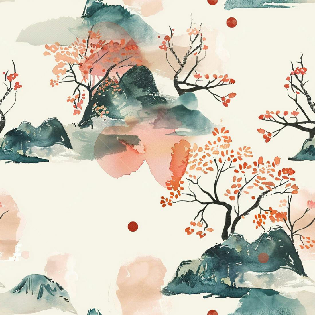Textura Paisagem Oriental para Fundo