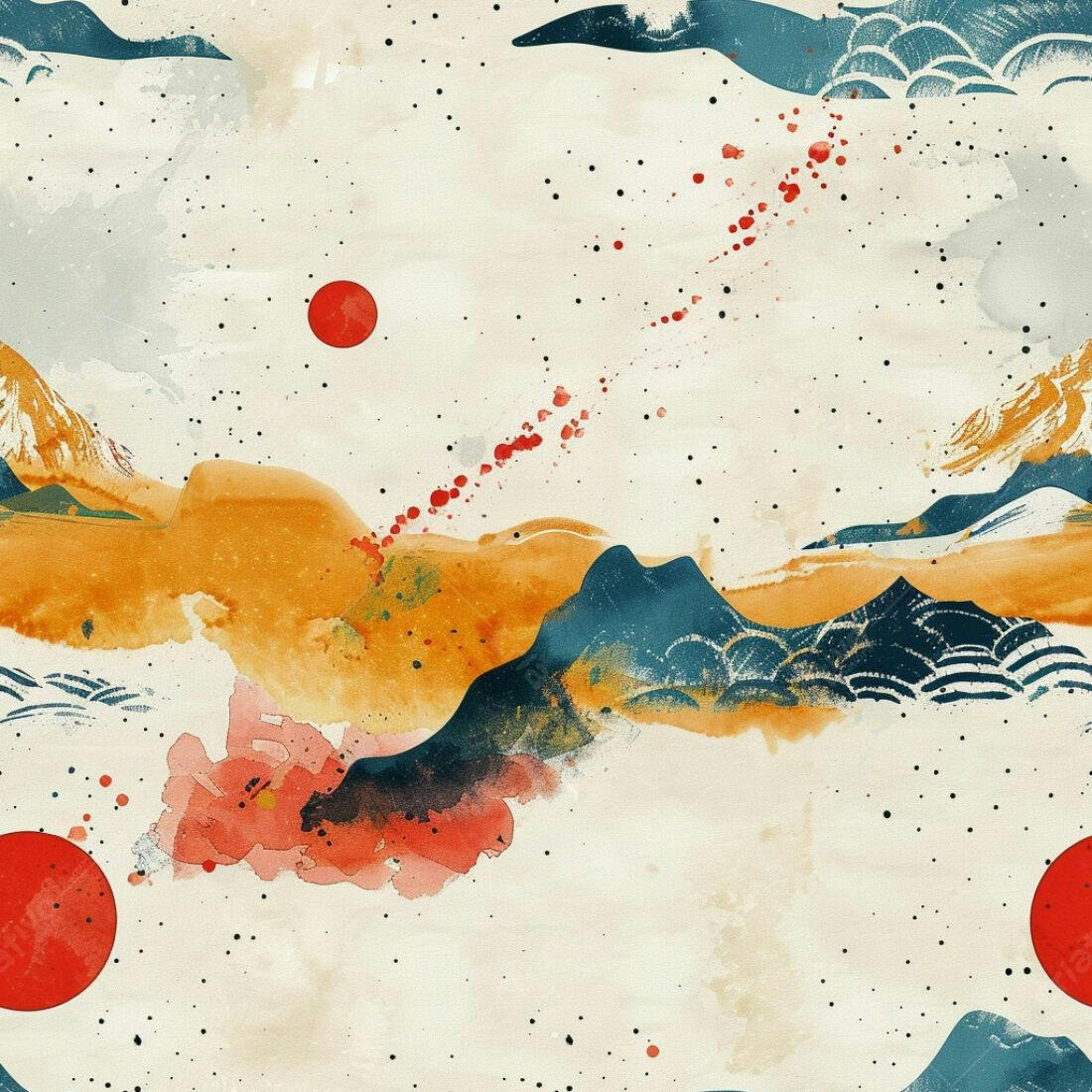 Textura paisagem japonesa para fundo