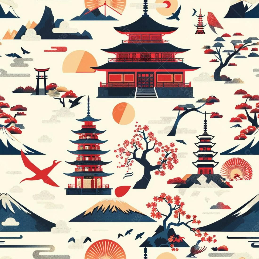 Textura Japonesa para Fundo e Papel de Parede
