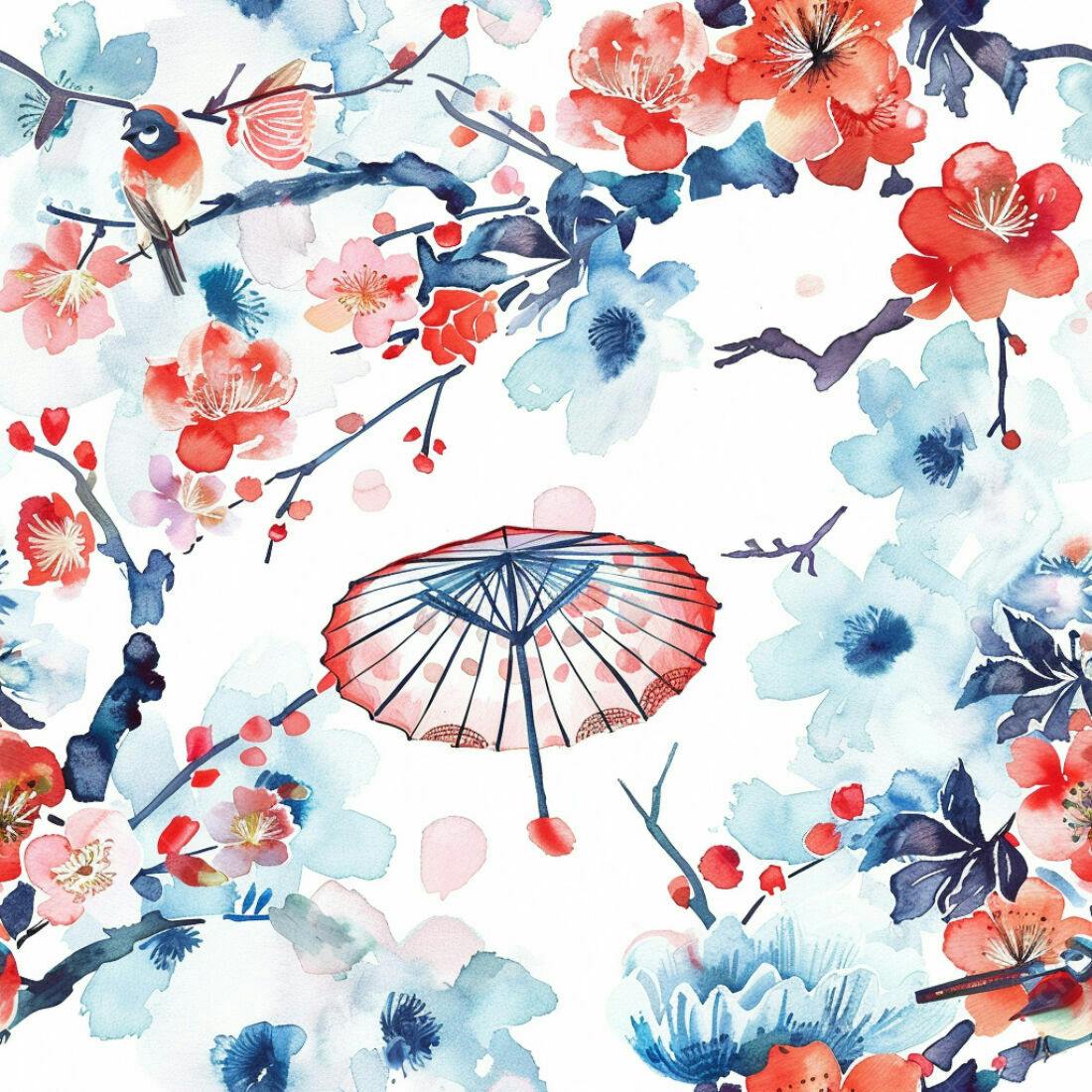Textura floral aquarela para papel de parede