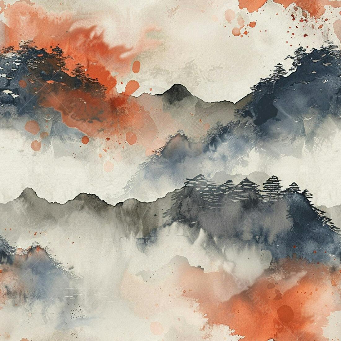 Textura Paisagem Montanhas para Fundo
