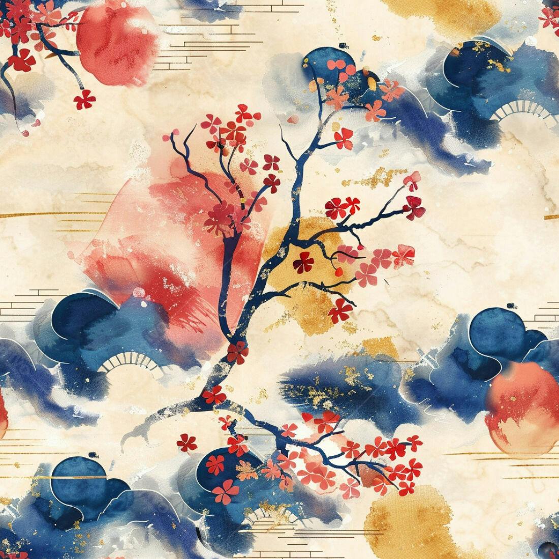 Textura aquarela floral para papel de parede