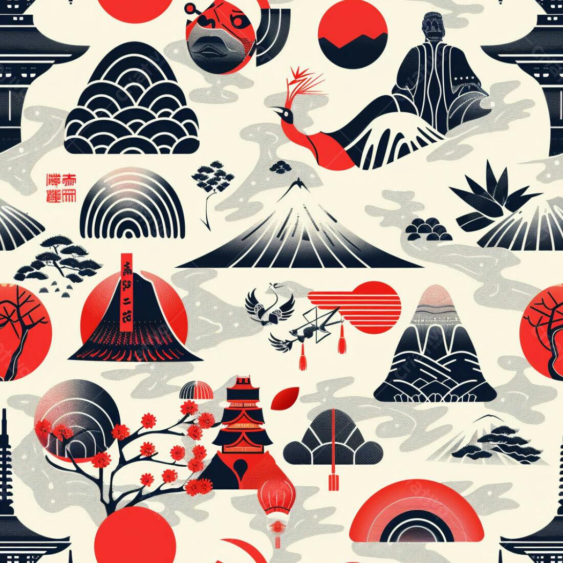 Textura Japão Tradicional para Fundo