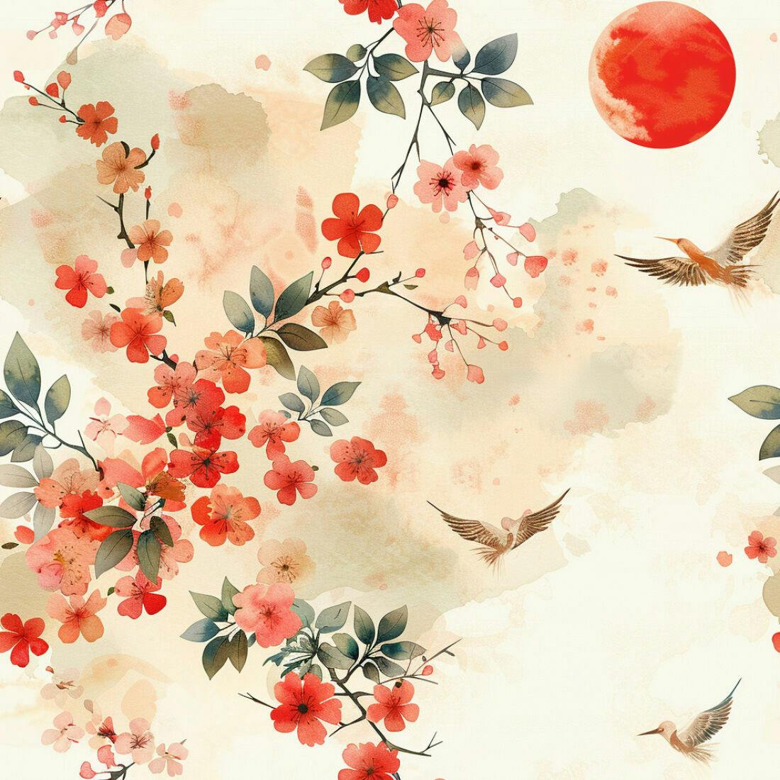 Textura floral aquarela para papel de parede