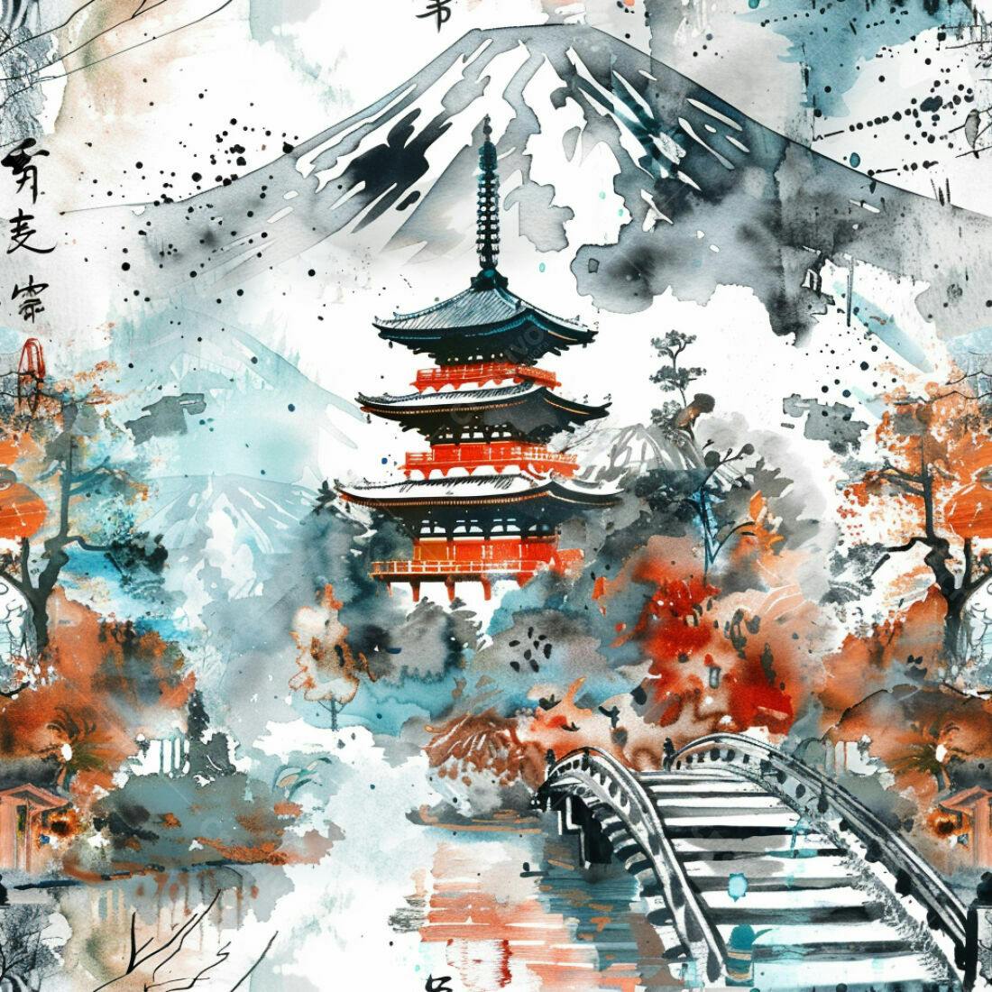 Textura aquarela japonesa para papel de parede