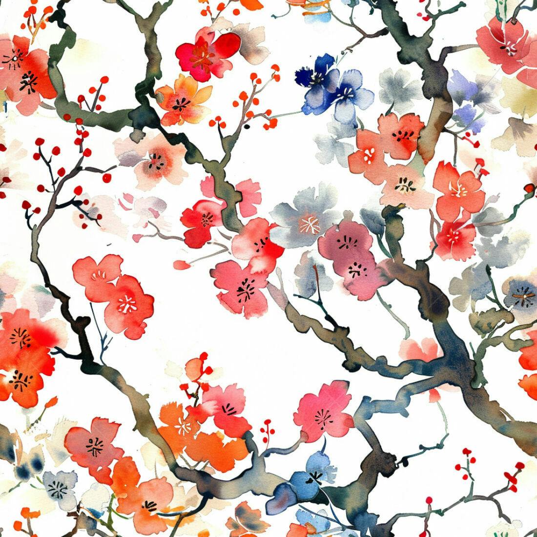 Textura Flores aquarela para papel de parede