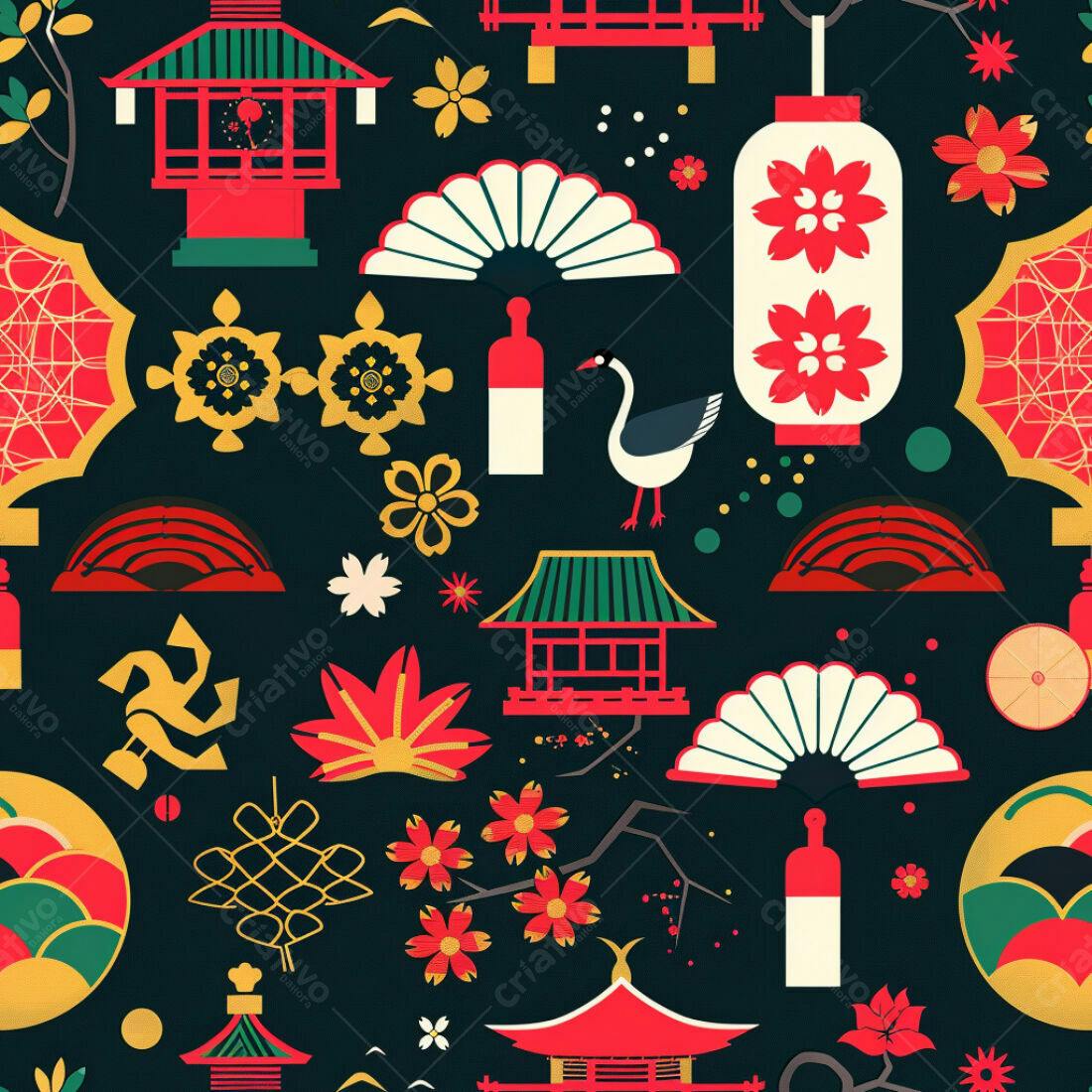 Textura Japonesa para Fundo Padrão