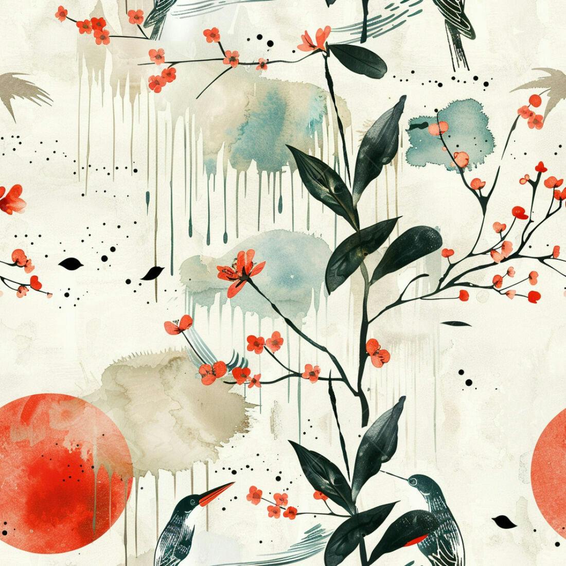 Textura Floral Abstrata para Papel de Parede