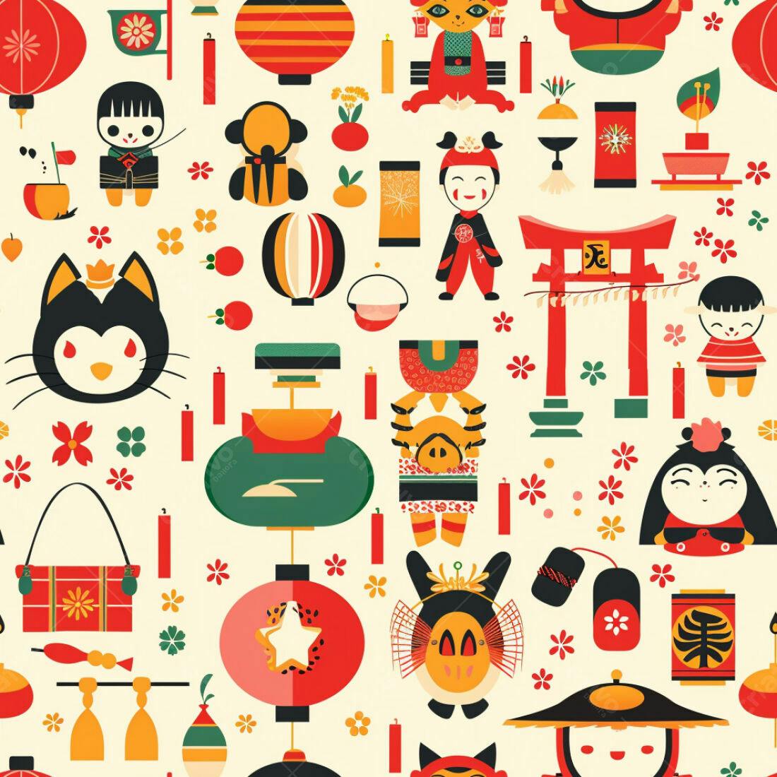 Textura Japonesa para Fundo Padrão