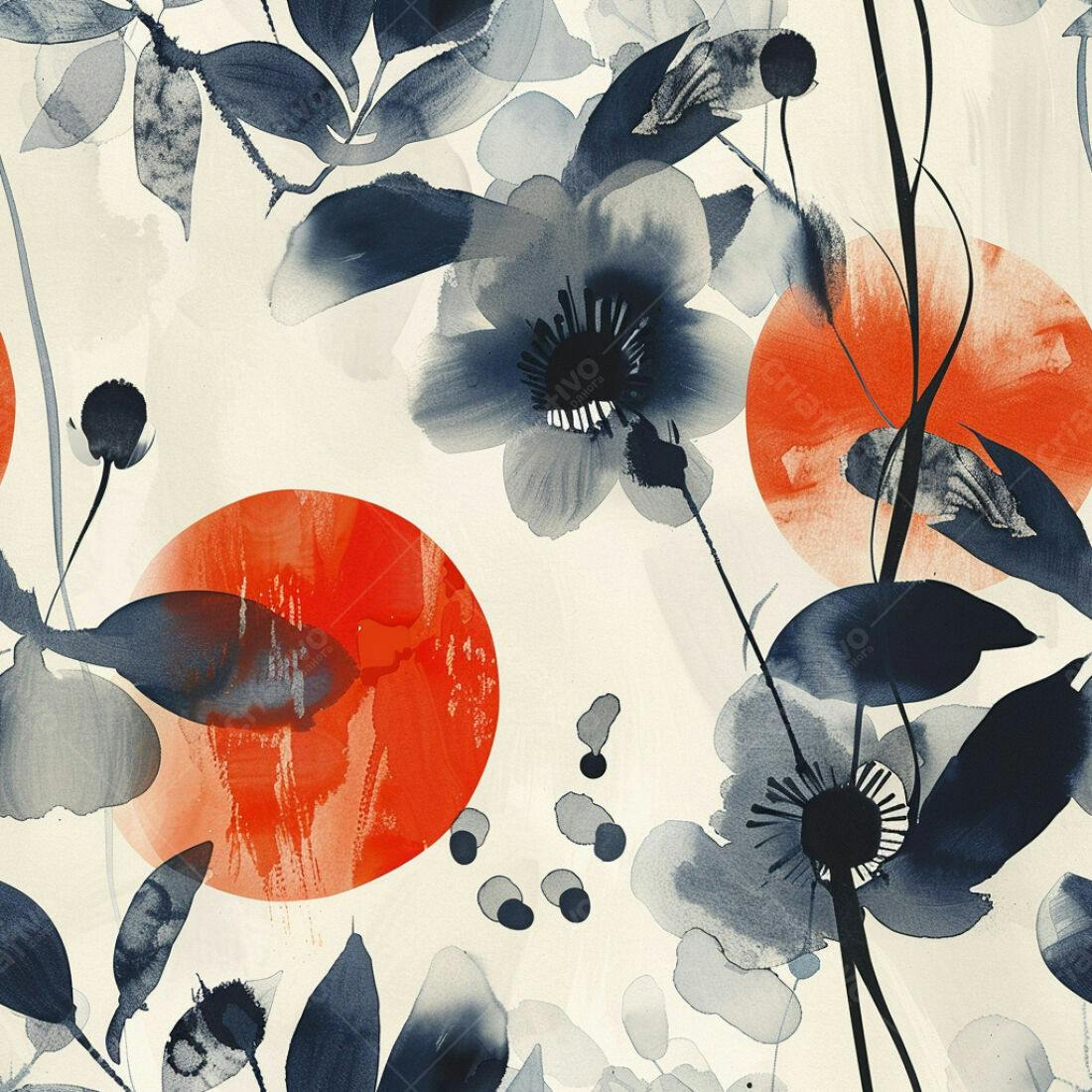 Textura Floral Abstrata para Fundo