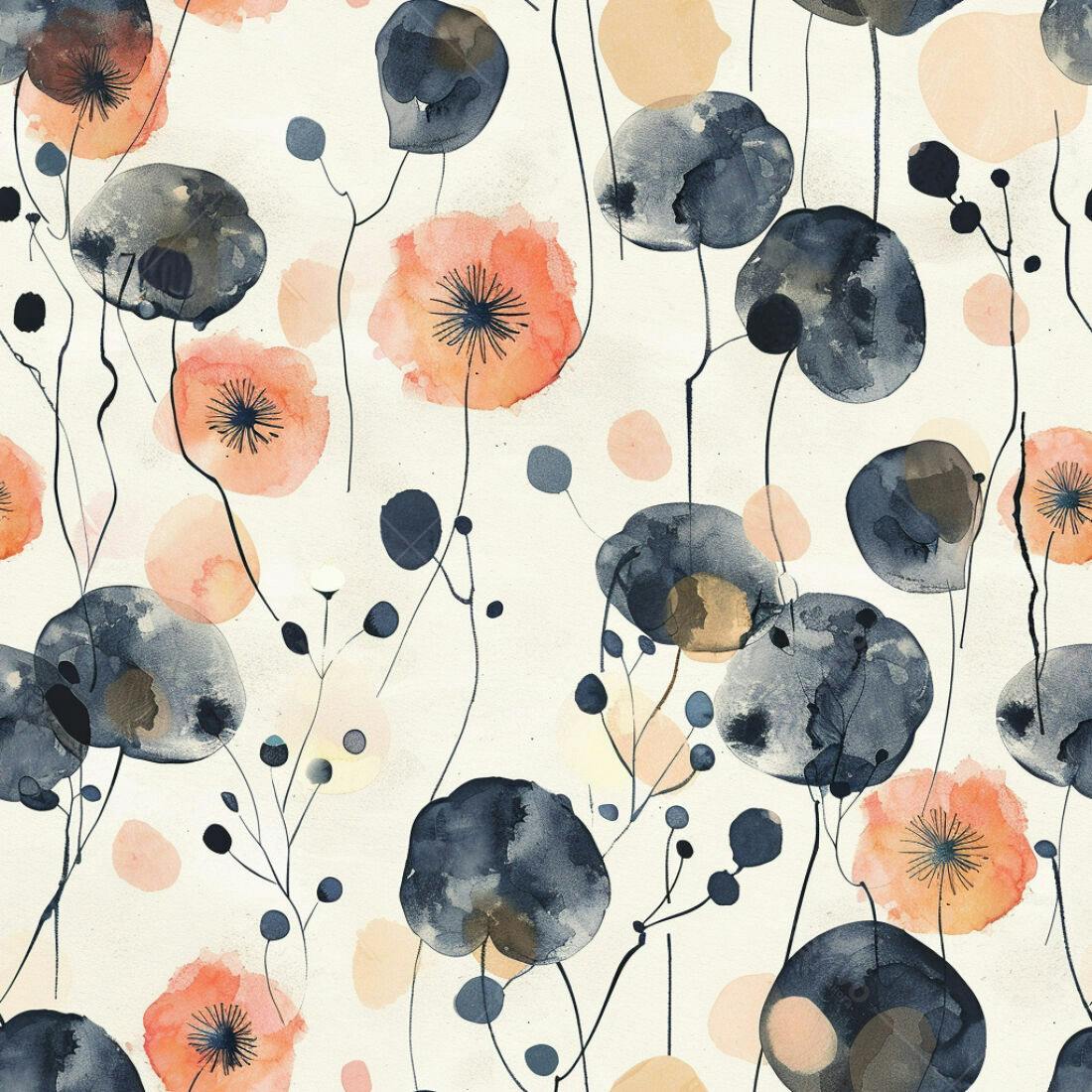 Textura floral aquarela para papel de parede