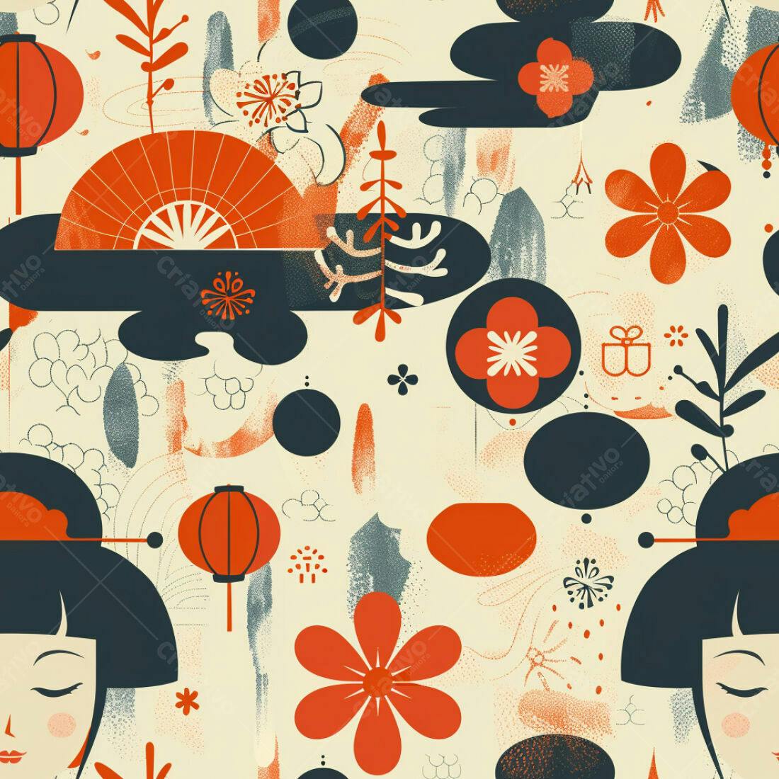 Textura Japonesa para Fundo Moderno