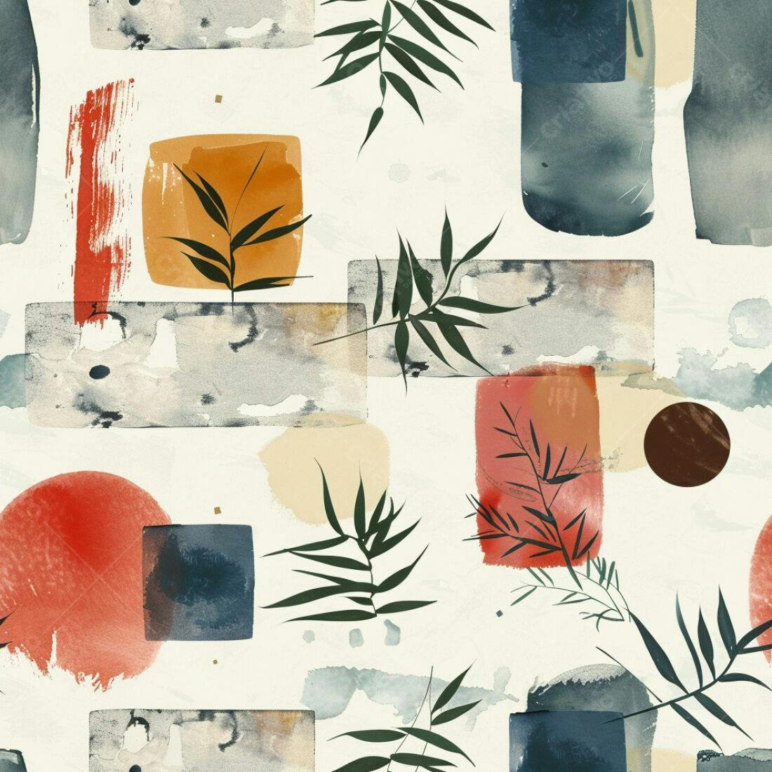 Textura Abstrata com Folhas para Fundo