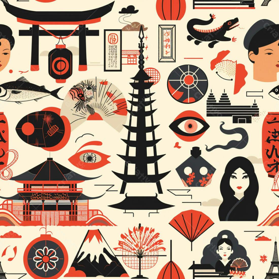 Textura Japonesa para Fundo Estilo Vintage